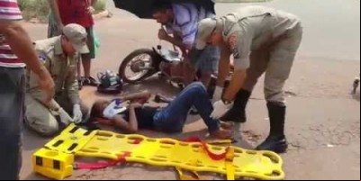 Acidente de trânsito na Avenida Porto Velho com Rua Jaguaribe